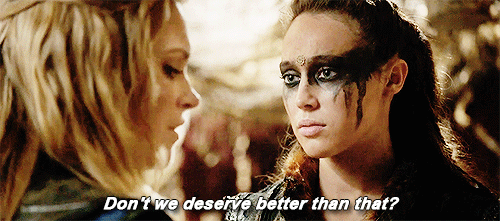 Image result for clarke and lexa gif
