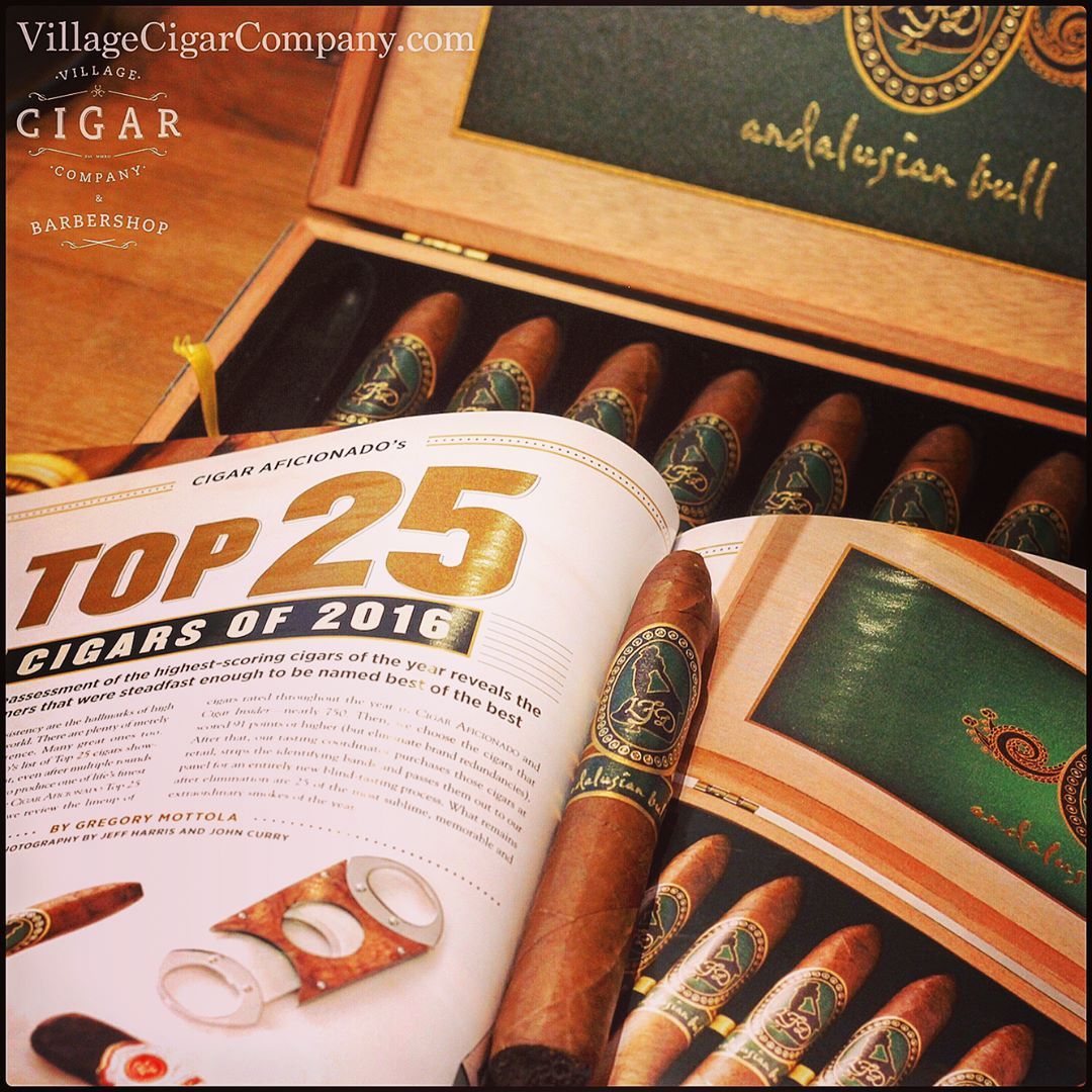 NEW CIGAR!!!
The 2016 Cigar Aficionado Magazine “Cigar Of The Year” has arrived!
Welcome the 96 rated La Flor Dominicana Andalusian Bull!
As described by CA Mag, “An unusual, perhaps unfamiliar cigar that gleams with distinction but doesn’t have much...