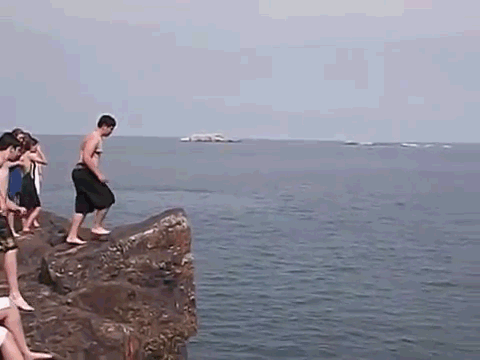 Featured image of post Jumping Off A Cliff Gif Funny 4k and hd video ready for any nle immediately
