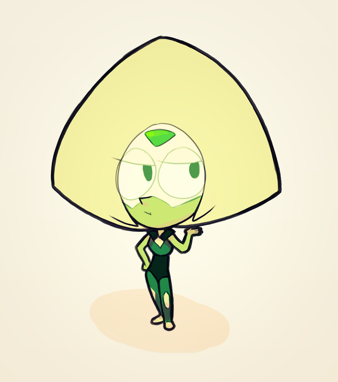Lol I tried to draw Peridot as small as I could while keeping her cute.