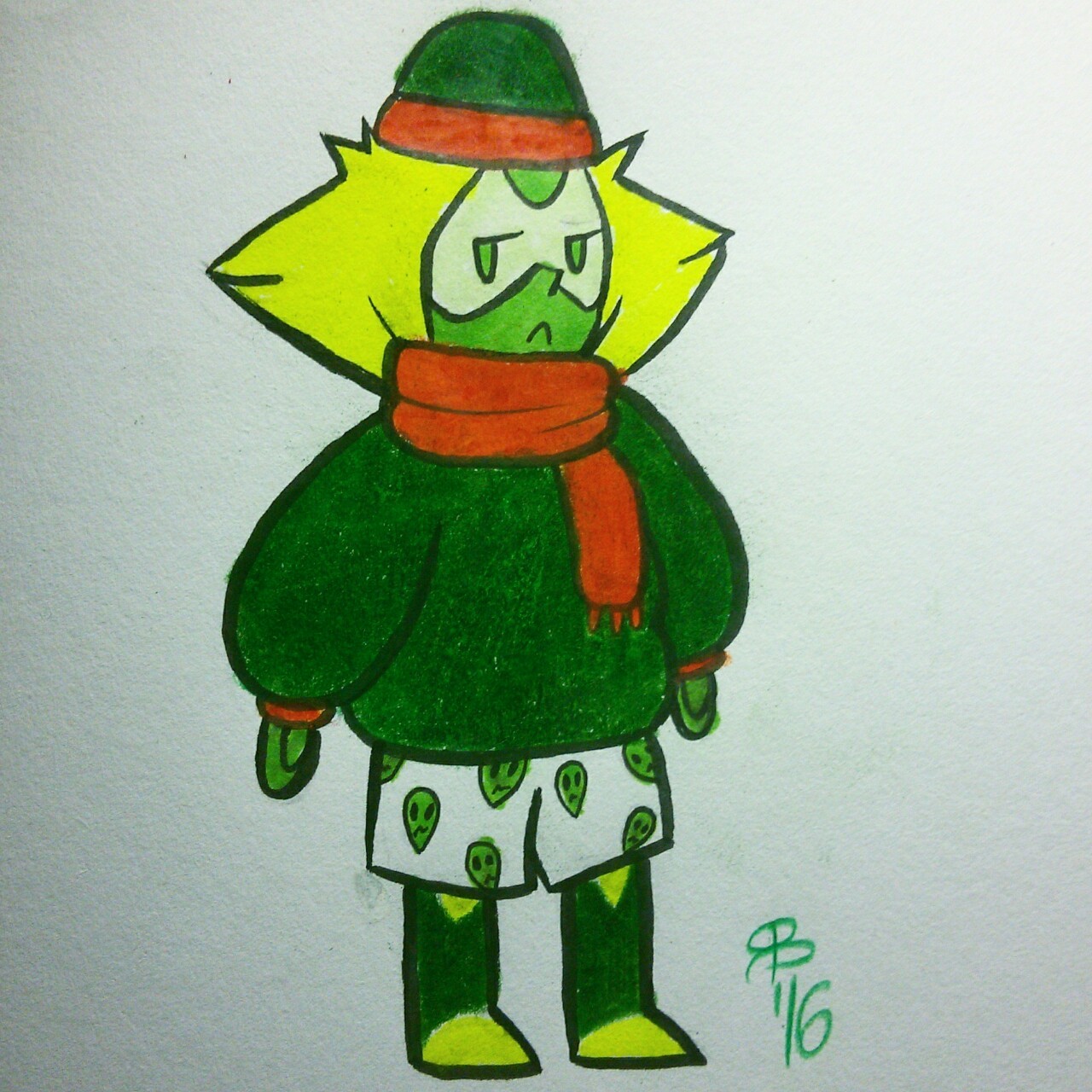 Cute Peri in her non-opptional winter wear provided by Steven