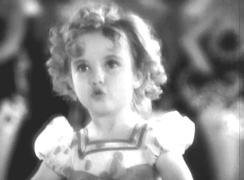 Image result for shirley temple throwing kiss gif