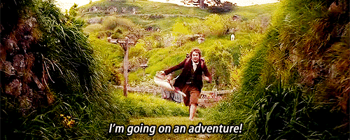 Résultat de recherche d'images pour "le hobbit i'm going to an adventure gif"