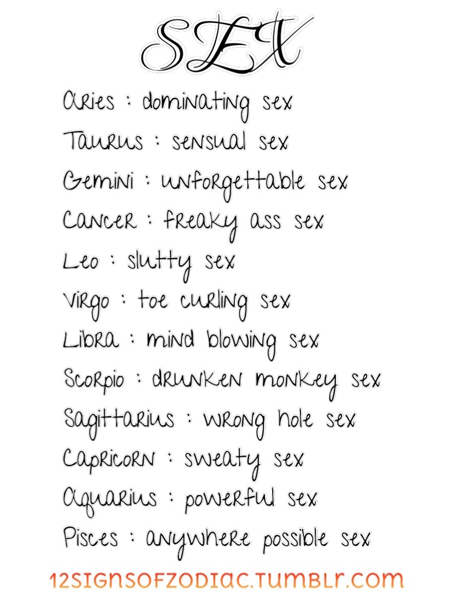 Zodiac Signs And Sex 110