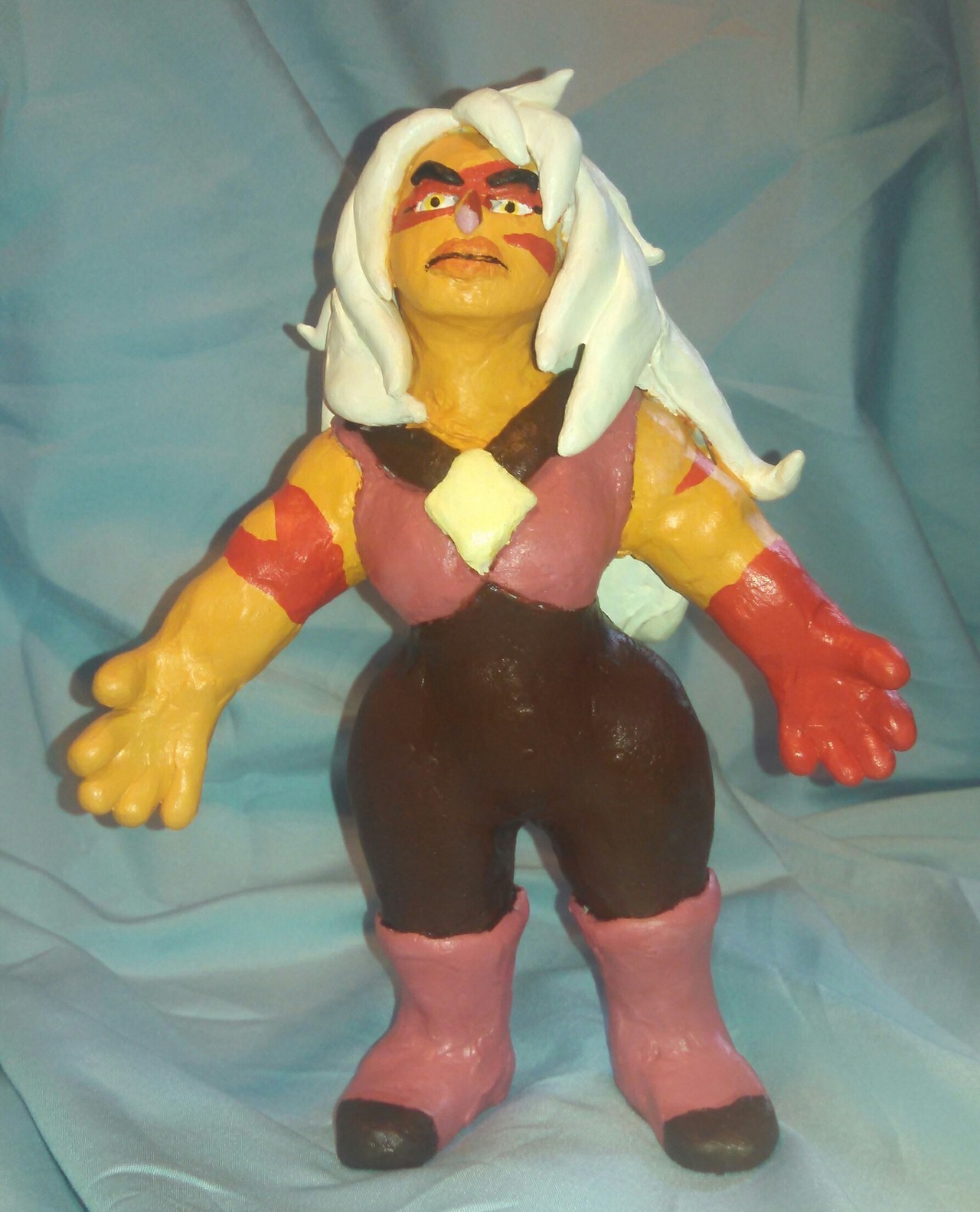Jasper made of sculpey and painted with acrylic paint. I figured since I couldn’t find any jasper figurines in stores I’d make my own.