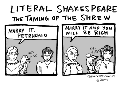 Shakespeare retold taming of the shrew script writing
