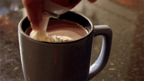 Αποτέλεσμα εικόνας για winter hot chocolate gif