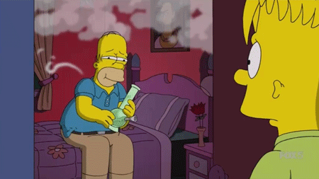 Resultado de imagem para Homer fumando tumblr gif