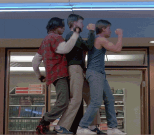 Image result for the breakfast club dancing gif
