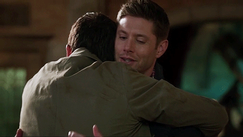 Image result for Castiel hugs Dean season 12