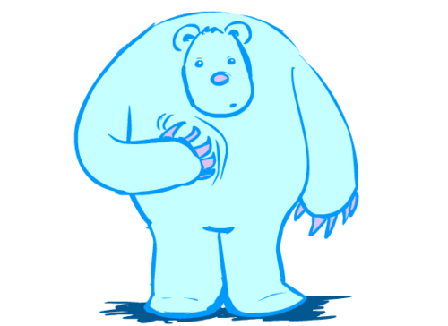 itchy blue bear -Lee