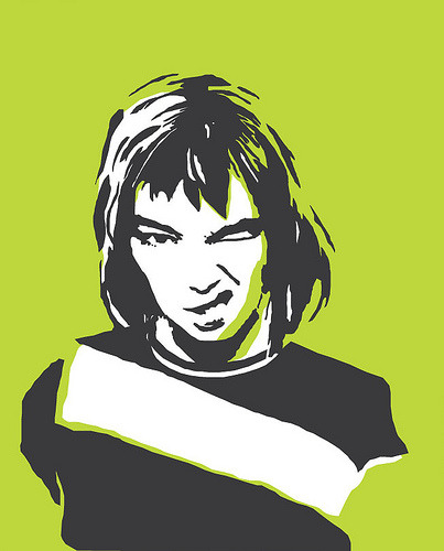 Björk. One of my first real attempts at illustrator. -hrrrthrrr