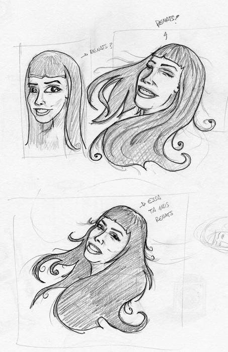Some caricatures sketches of a dear friend - Guz