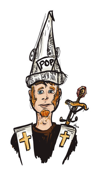 The Paper Hat Pope with mighty sideburns. — Nicklas