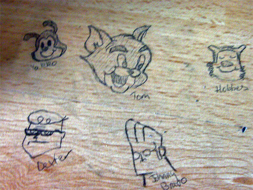 Doodles on my desk.