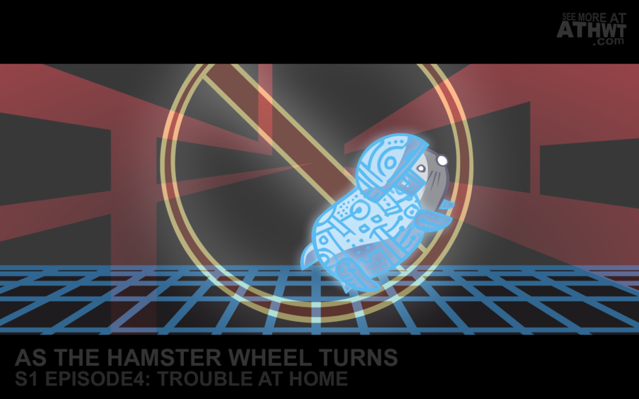This is my last hamster for a LONG time. I promise, Mr. Smiley Face PBJ Sandwich who takes all my art. I thought I’d go out big with one of my favorite movies, Tron.
