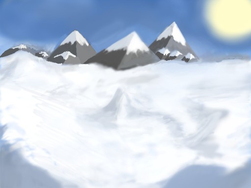 snow and mountins