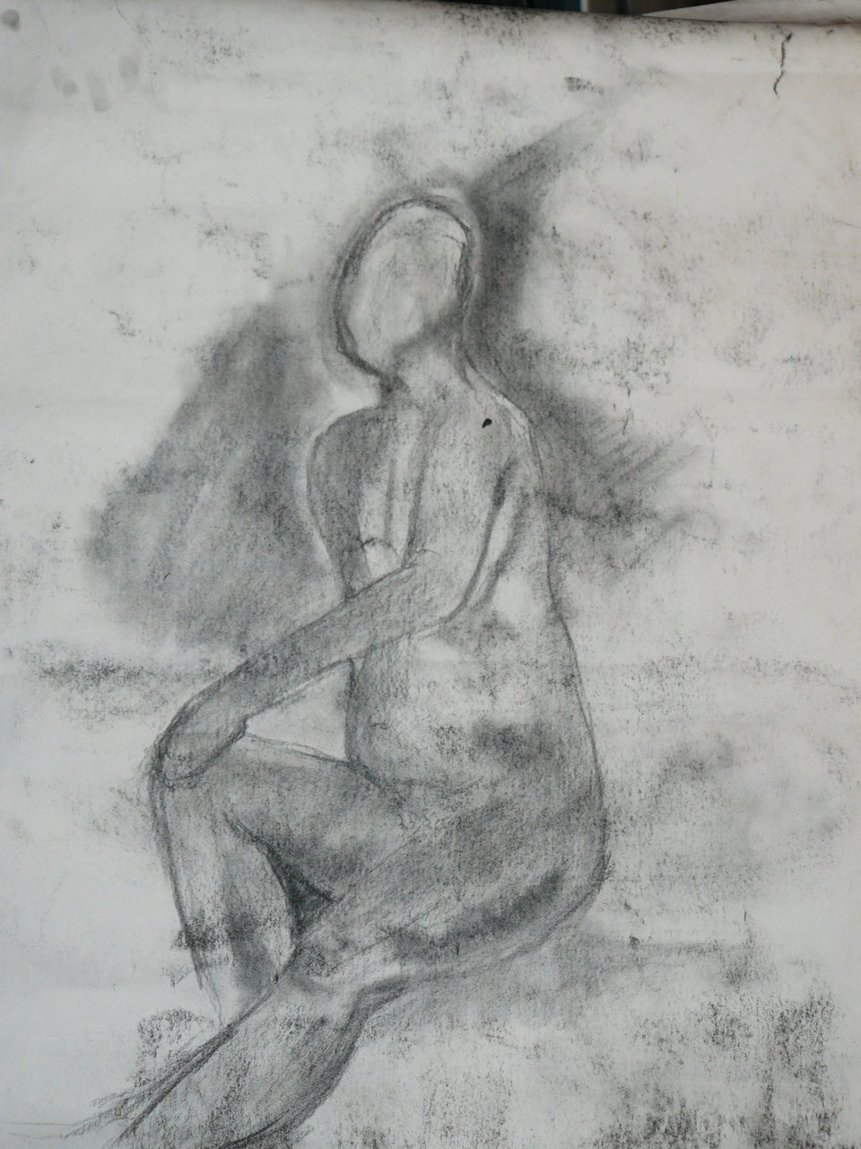 Nude Study Ex. done in 5 minutes, charcoal.