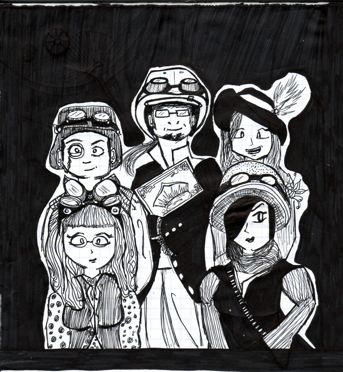 Steampunk family portrait - thecakeisalie inspired by this photo