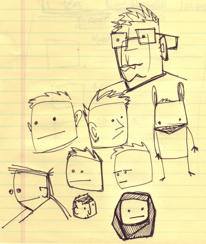 random doodles in my work notebook. -Lee