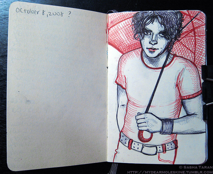 Jack White. From my sketchblog, mydearmoleskine.tumblr.com.