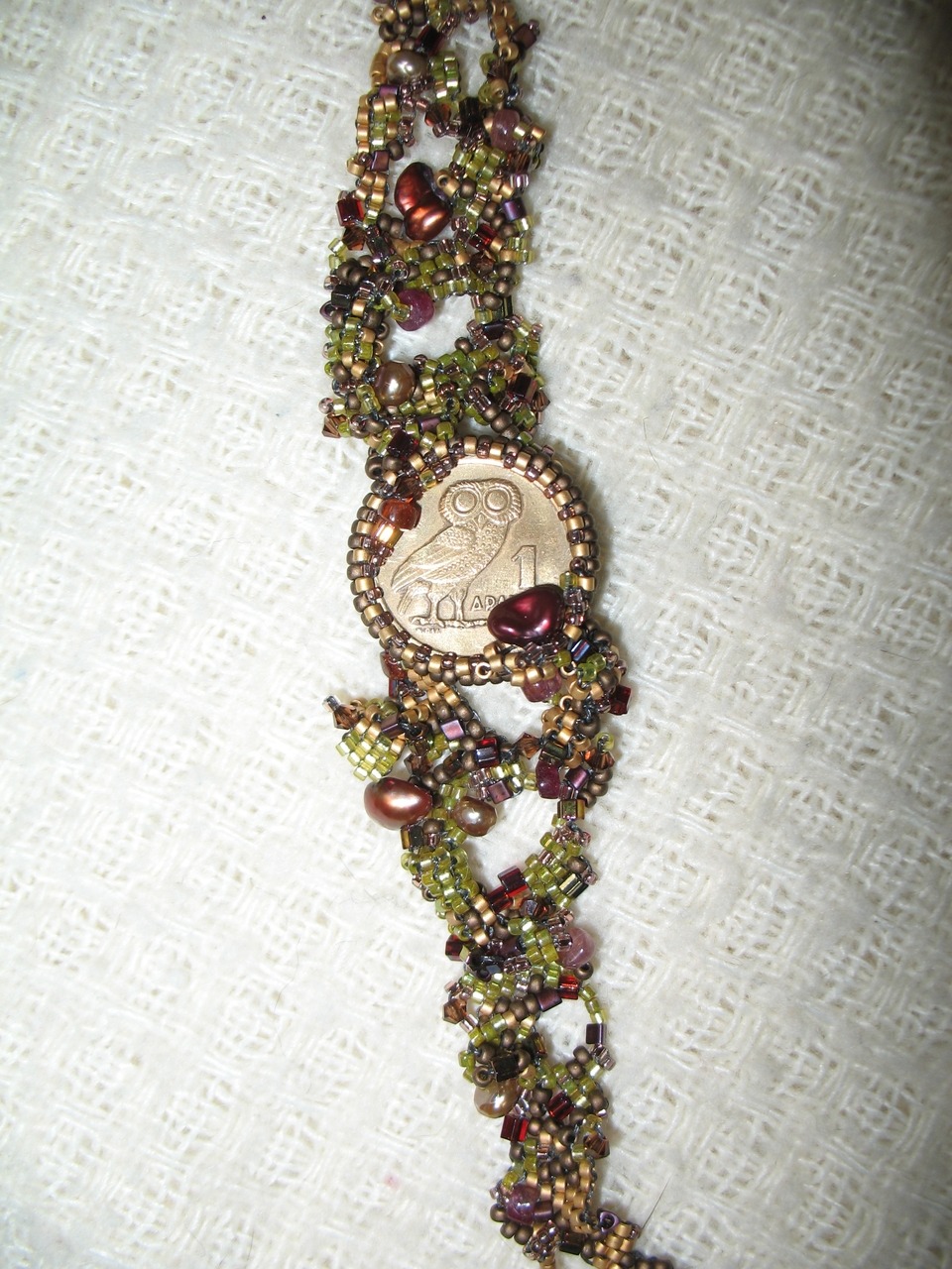 “Drachma Owl Coin” bracelet for Shirley www.bookswopages.tumblr.com