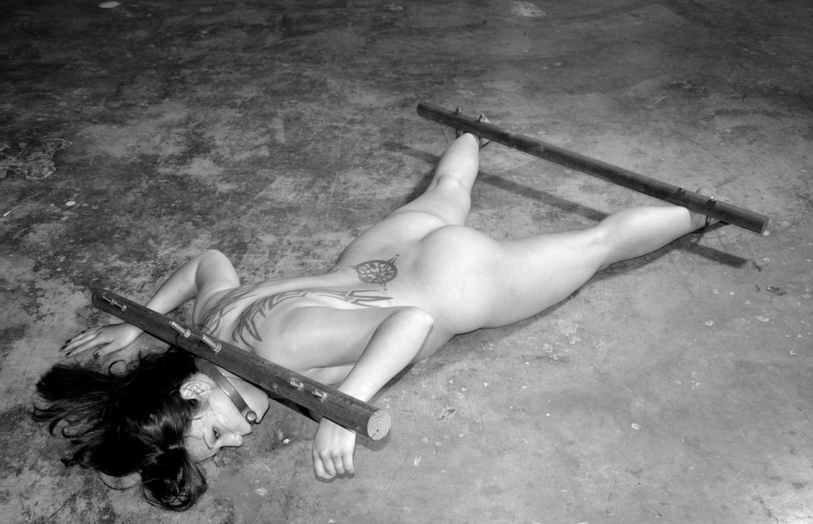 With Her Hand And Legs Tied To Spreader Bars 29