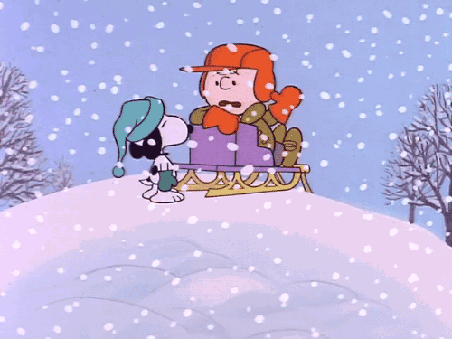 A GIF of Charlie Brown sliding 