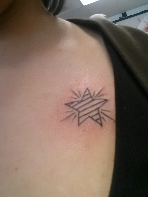 Меня зовут Пэтти ~ ^^ У меня недавно появилась новая татуировка на левой стороне груди чуть ниже моей воротниковой кости для одной из моих любимых групп; VIXX Это звезда, так как их фэндомы известны как «St ☆ rlight». Он должен был выглядеть так же, как и их ...