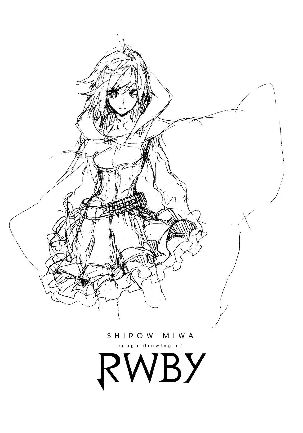 Rwby Ruby Rose Coloring Pages Sketch Coloring Page