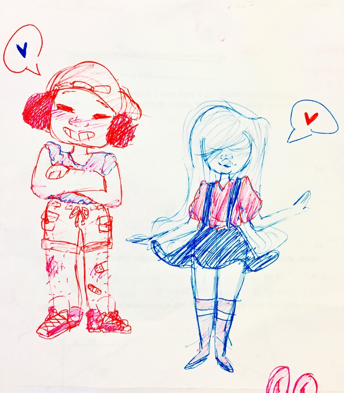 Ruby and Sapphire doodles! My favs