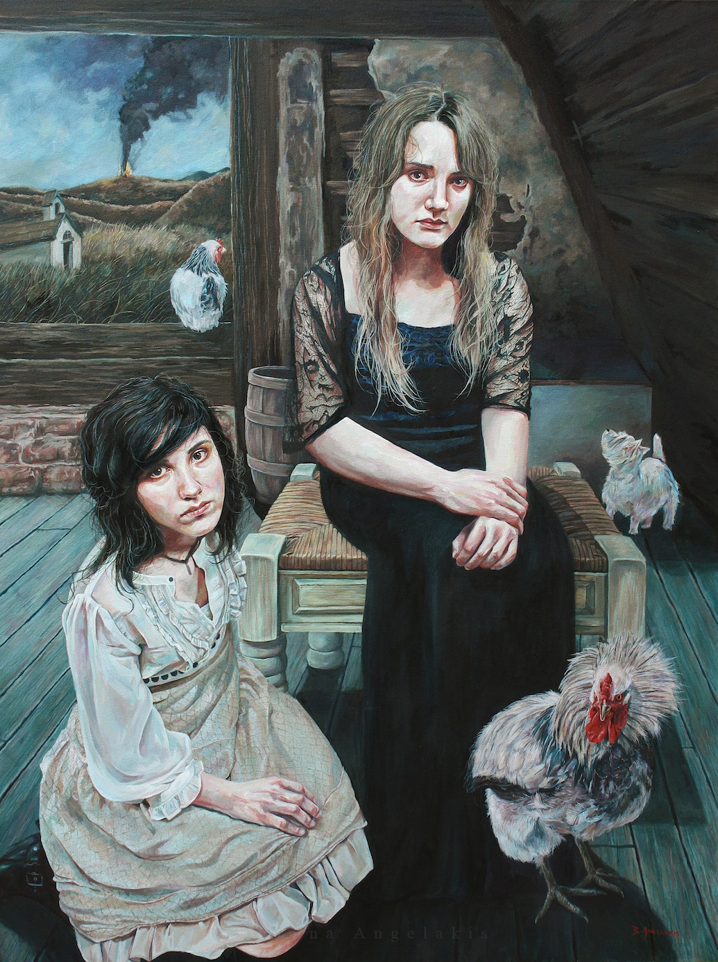 The Witch’s Familiars by Brianna Angelakis 36" x 48" // oil on canvas Website // Tumblr // Facebook // Etsy