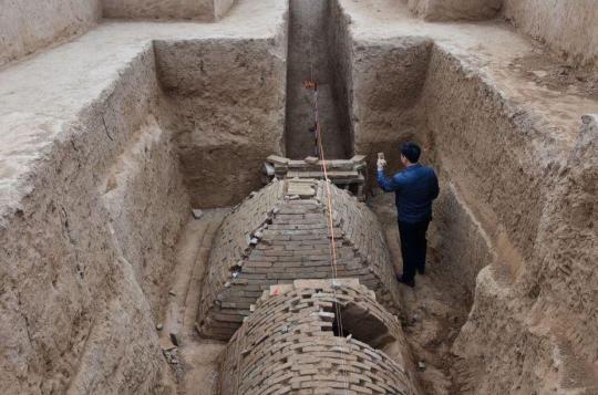 Mysterious pyramid-shaped tomb discovered under Chinese construction site