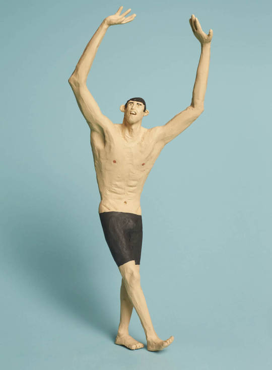 Michael Phelps by Wilfred Wood sculptures via It’s Nice That
