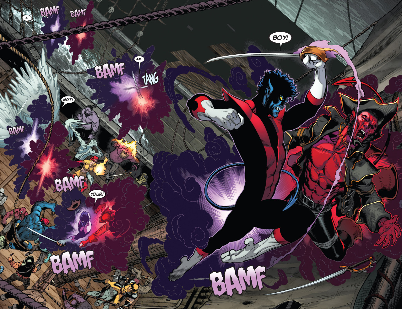 Sky's Full of Comics : Nightcrawler Vs Azazel Amazing X-Men #5