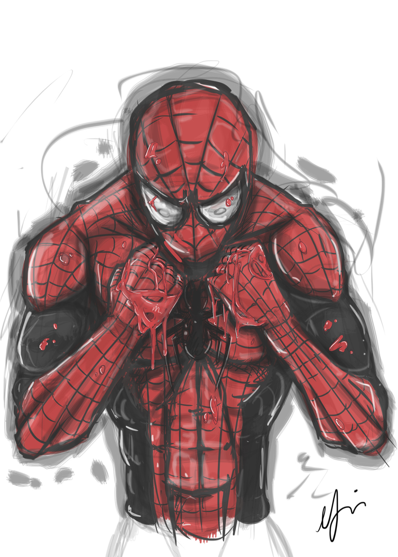 My illustration of the Superior Spider-Man. Edgar Neri. #SuperiorSpiderMan #Marvel
