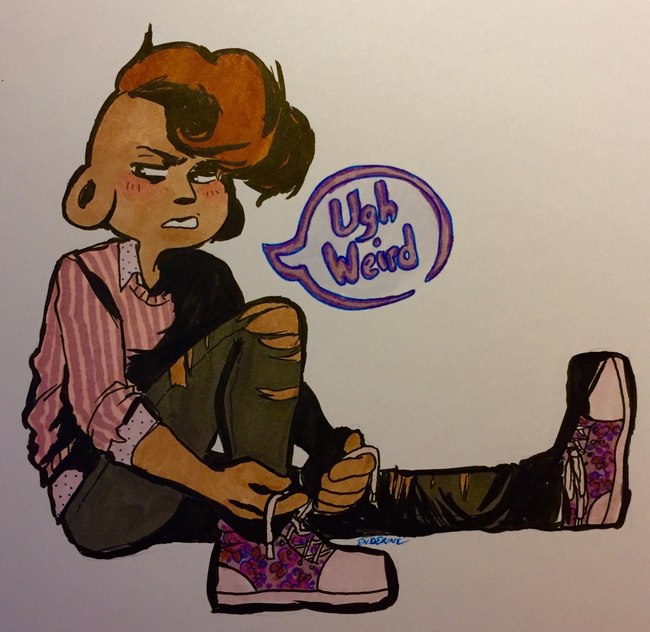 Of course I also had to try drawing Lars with my new brush pen too