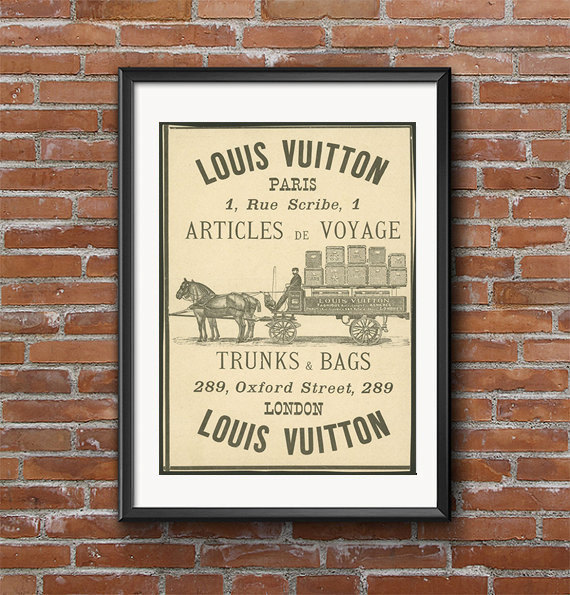 Digital Art For All You Robots — Louis Vuitton Trunk Ad - Vintage Poster, Fashion...