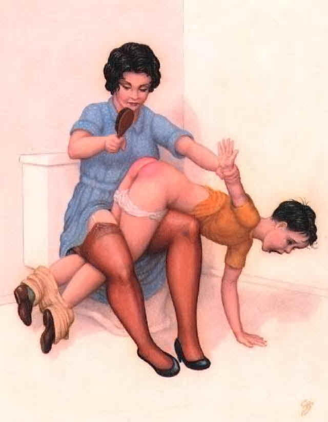 Mom gives spanking