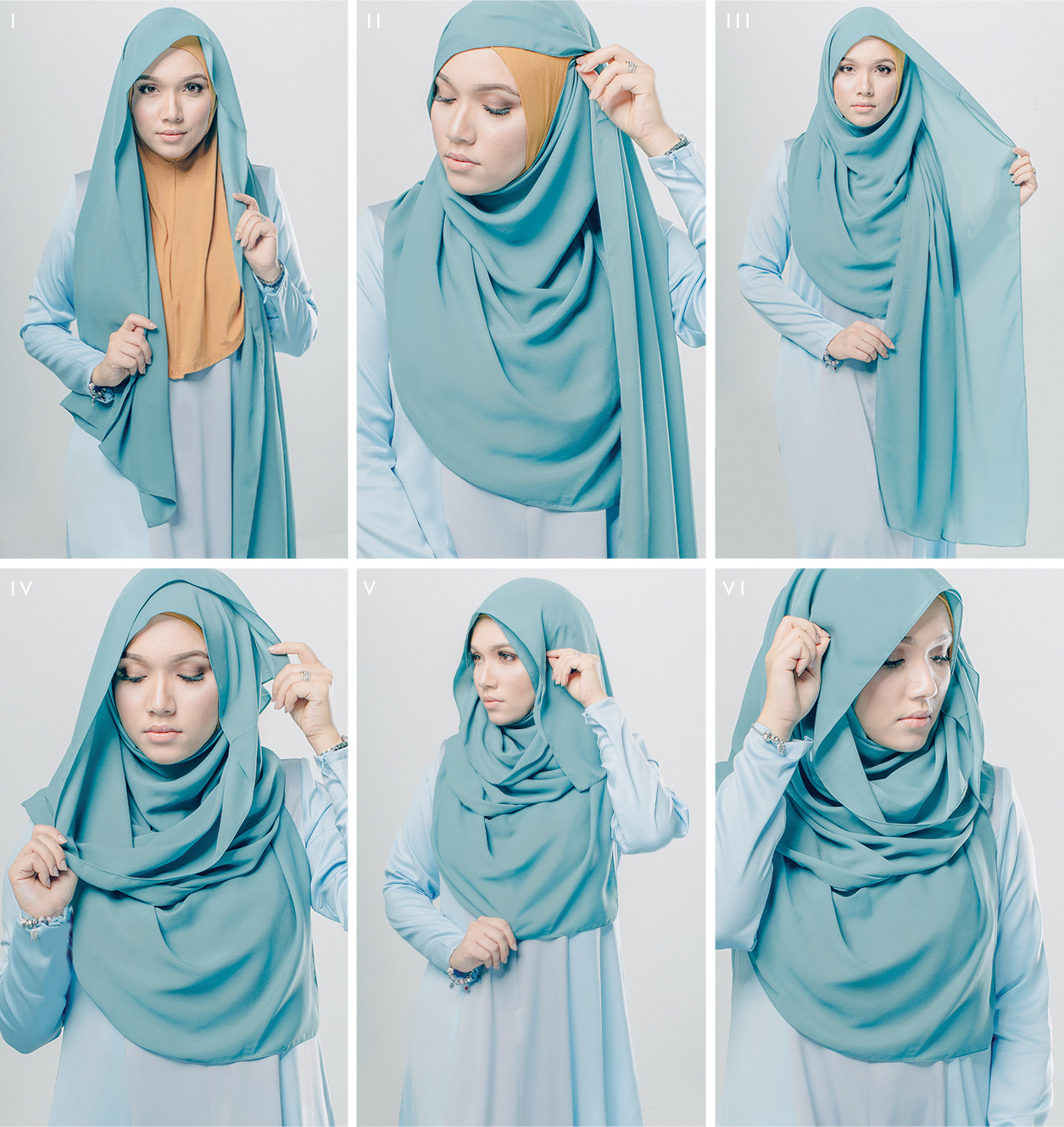 82 Gambar Keren Tutorial Hijab Pashmina Bahan Kaku Terlengkap