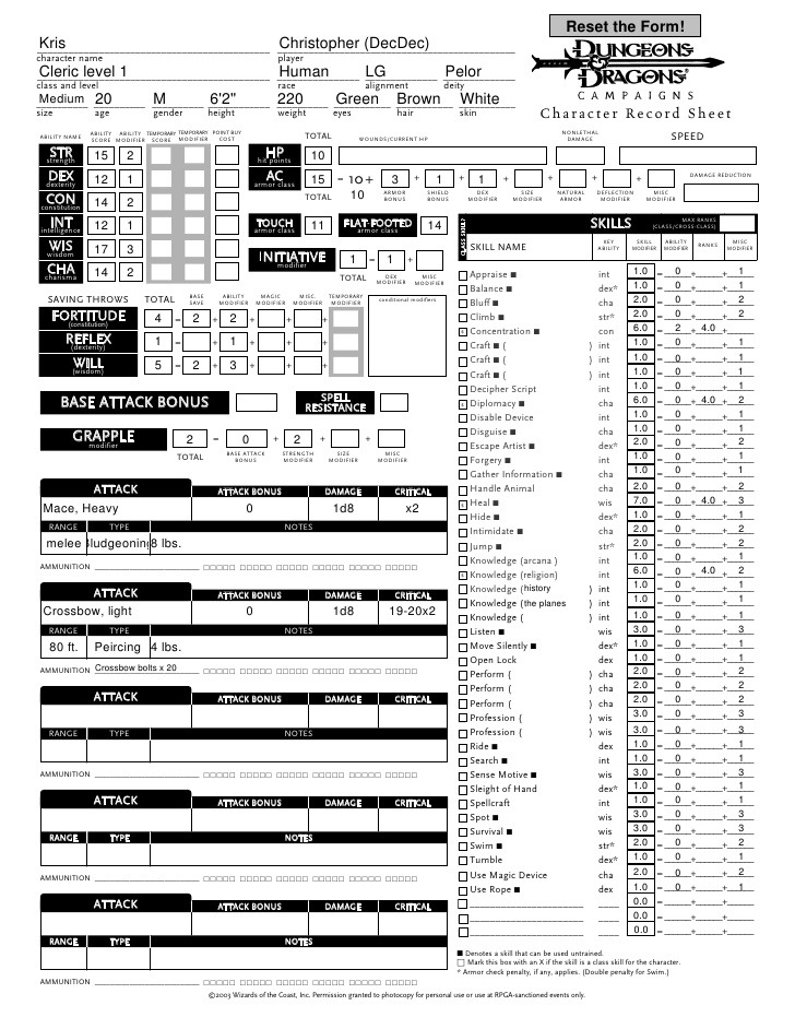 The Curse of the Dragonborn — The Evolution of D&D Character Sheets ...