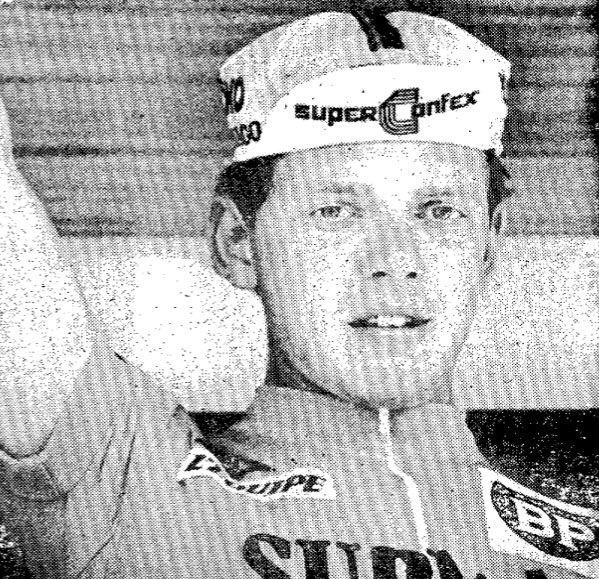 ‪Tour de Francia'87: Etapa 17 Millau - Avignon . Vuelve a ganar van Poppel (Supercofex). Maillot am: Mottet (Sys U) Mañana descanso #v170787‬