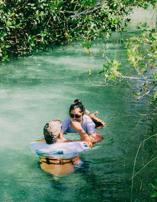 Floating on the Sian Ka'an bioreserve, a day trip form Tulum