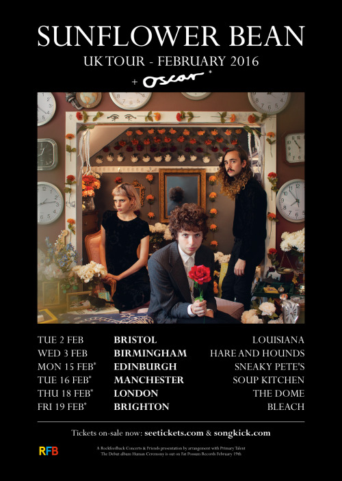 That super cool NYC band @Sunflower_Bean are playing the UK and I’m supporting them !!