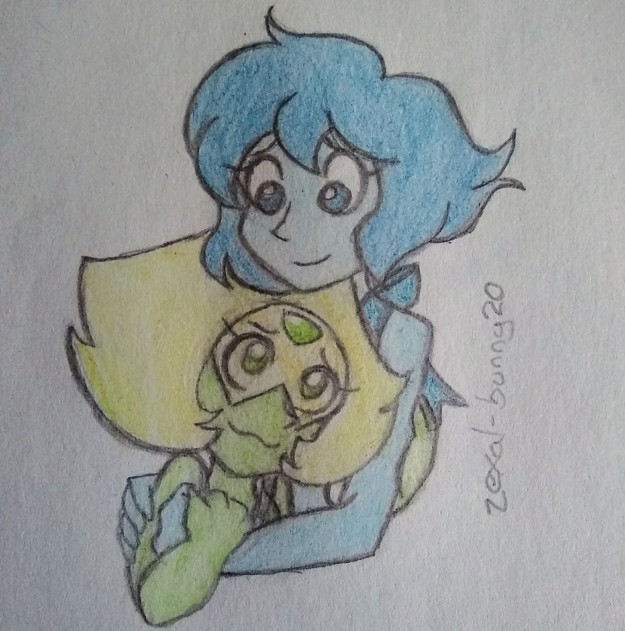Request for @rescueshippingforever of Lapis and Peridot (Hope you like it. :3)