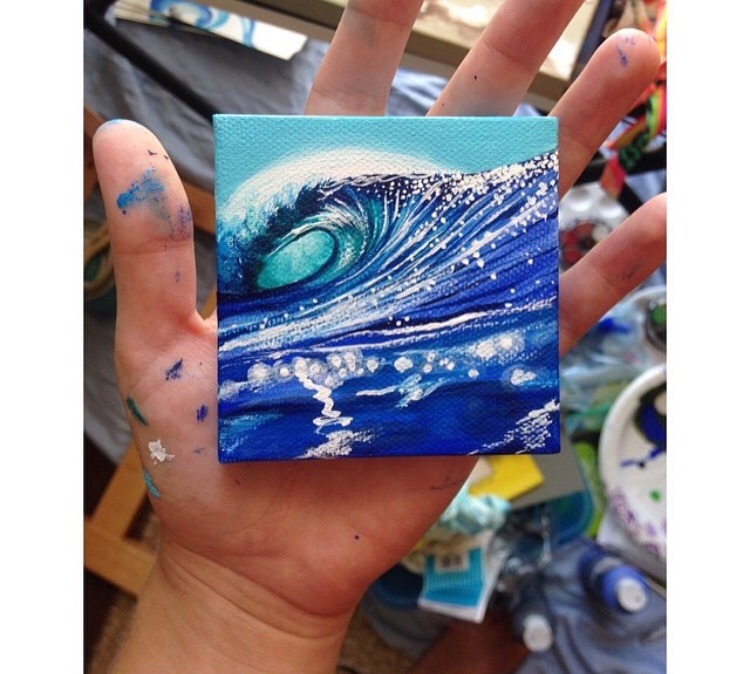 Your own little wave in the palm of your hand. Instagram: @c_hunterart