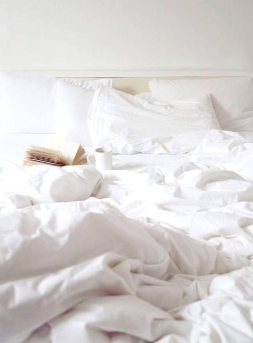 white bedding on Tumblr
