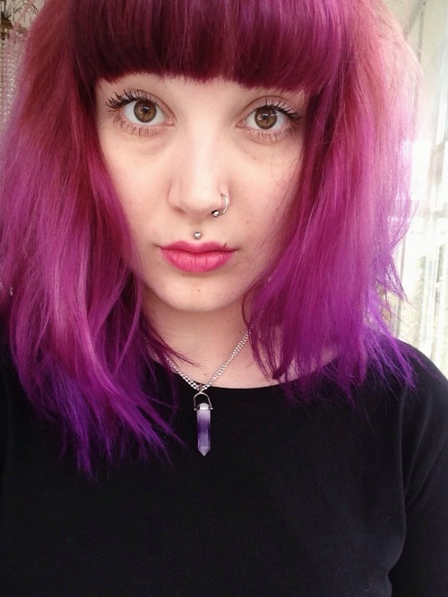 purple pink hair on Tumblr