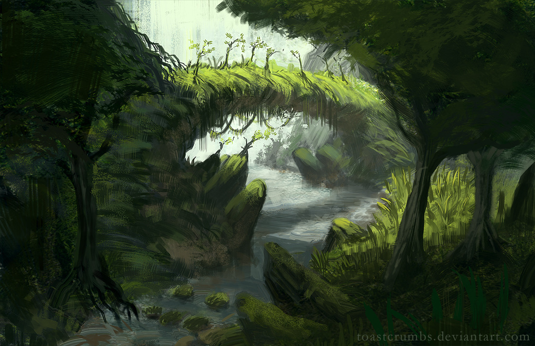 Jungle falls by chromaTinker More art at: Deviantart / Tumblr