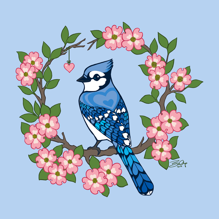 Chevron Hearts Blue Jay This was a commission done for a fundraising event: Baby Shane’s Fight Against Cancer. It is available also at my Society6 shop for prints and items. All proceeds from sales will be donated to the American Cancer...